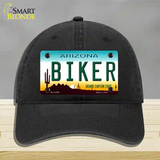 Arizona Biker Novelty License Plate Hat Unconstructed Cotton / Black
