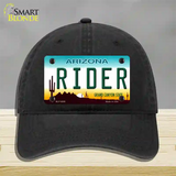 Arizona Rider Novelty License Plate Hat Unconstructed Cotton / Black