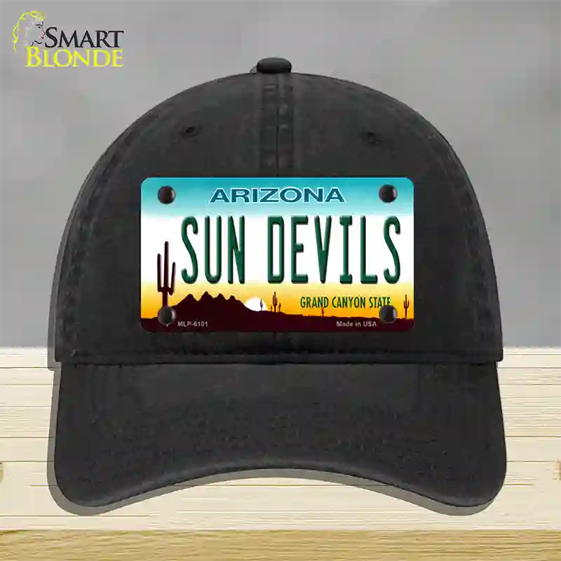Arizona Sun Devils Novelty License Plate Hat Unconstructed Cotton / Black