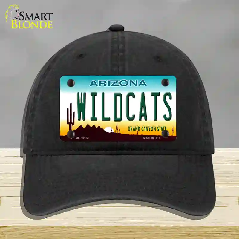 Wildcats Arizona Novelty License Plate Hat Unconstructed Cotton / Black