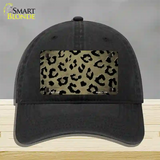 Gold Black Cheetah Oil Rubbed Novelty License Plate Hat Unconstructed Cotton / Black