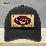Country Boy Confederate Novelty License Plate Hat Unconstructed Cotton / Black