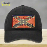 Leave The South Novelty License Plate Hat Unconstructed Cotton / Black