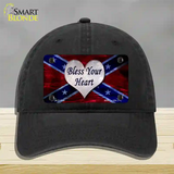 Bless Your Heart Novelty License Plate Hat Unconstructed Cotton / Black