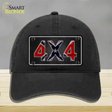 4x4 Confederate Novelty License Plate Hat Unconstructed Cotton / Black