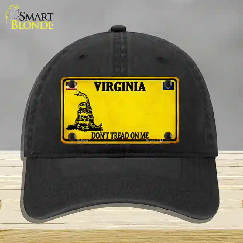 Virginia Dont Tread On Me Novelty License Plate Hat Unconstructed Cotton / Black