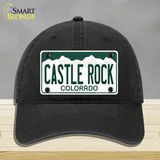 Castle Rock Colorado Novelty License Plate Hat Unconstructed Cotton / Black