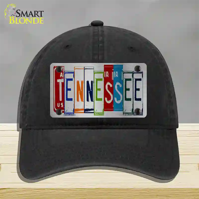 Tennessee License Plate Art Novelty License Plate Hat Unconstructed Cotton / Black