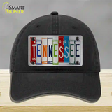 Tennessee License Plate Art Novelty License Plate Hat Unconstructed Cotton / Black