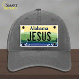 Jesus Alabama Novelty License Plate Hat Unconstructed Cotton / Charcoal