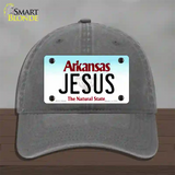 Jesus Arkansas Novelty License Plate Hat Unconstructed Cotton / Charcoal