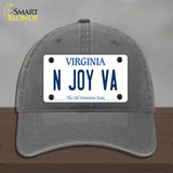 N Joy VA Virginia Novelty License Plate Hat Unconstructed Cotton / Charcoal