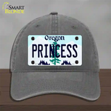 Princess Oregon Novelty License Plate Hat Unconstructed Cotton / Charcoal