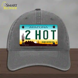 2 Hot Arizona Novelty License Plate Hat Unconstructed Cotton / Charcoal