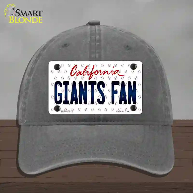 Giants Fan California Novelty License Plate Hat Unconstructed Cotton / Charcoal