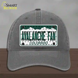 Avalanche Fan Colorado Novelty License Plate Hat Unconstructed Cotton / Charcoal