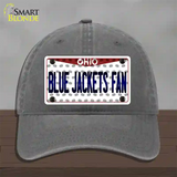 Blue Jackets Fan Ohio Novelty License Plate Hat Unconstructed Cotton / Charcoal