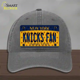 Knicks Fan New York Novelty License Plate Hat Unconstructed Cotton / Charcoal