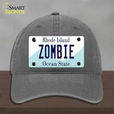 Zombie Rhode Island State Novelty License Plate Hat Unconstructed Cotton / Charcoal