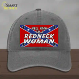 Redneck Woman Novelty License Plate Hat Unconstructed Cotton / Charcoal