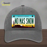 No Mas Snow Novelty License Plate Hat Unconstructed Cotton / Charcoal