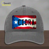 Cidra Puerto Rico Flag Novelty License Plate Hat Unconstructed Cotton / Charcoal