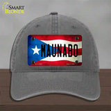 Maunabo Puerto Rico Flag Novelty License Plate Hat Unconstructed Cotton / Charcoal