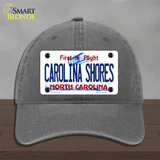 Carolina Shores North Carolina Novelty License Plate Hat Unconstructed Cotton / Charcoal