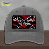We Deserve The Right Novelty License Plate Hat Unconstructed Cotton / Charcoal