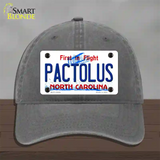 Pactolus North Carolina State Novelty License Plate Hat Unconstructed Cotton / Charcoal