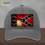 NC | Confederate Flag Novelty License Plate Hat Unconstructed Cotton / Charcoal