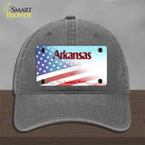 Arkansas with American Flag Novelty License Plate Hat HAT-MLP-12332