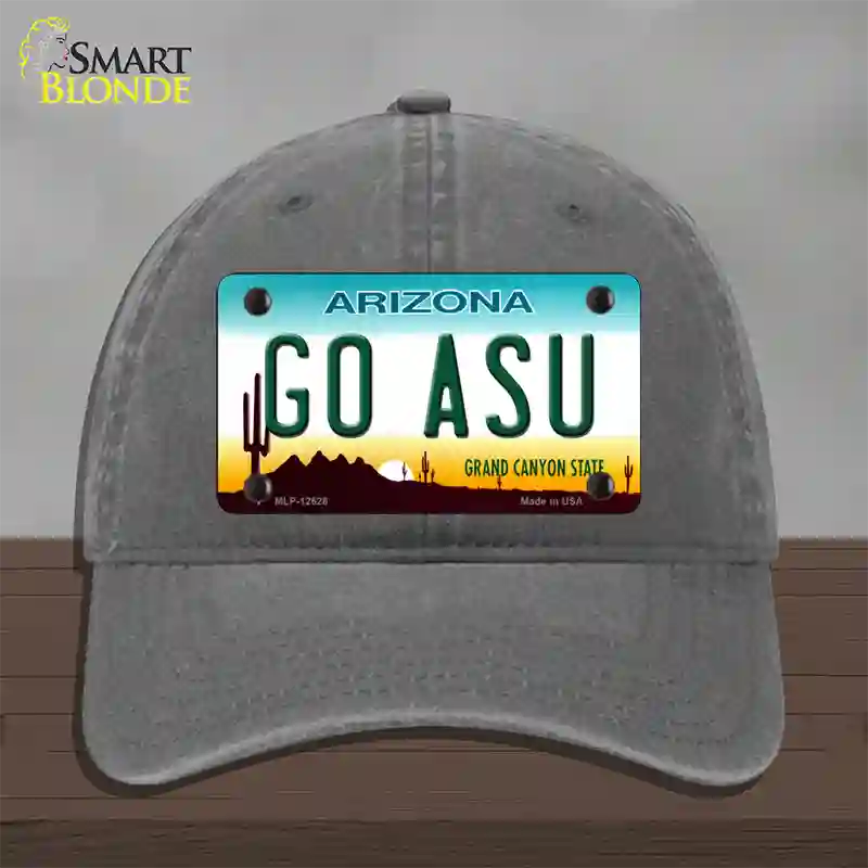 Go Arizona State Novelty License Plate Hat Unconstructed Cotton / Charcoal