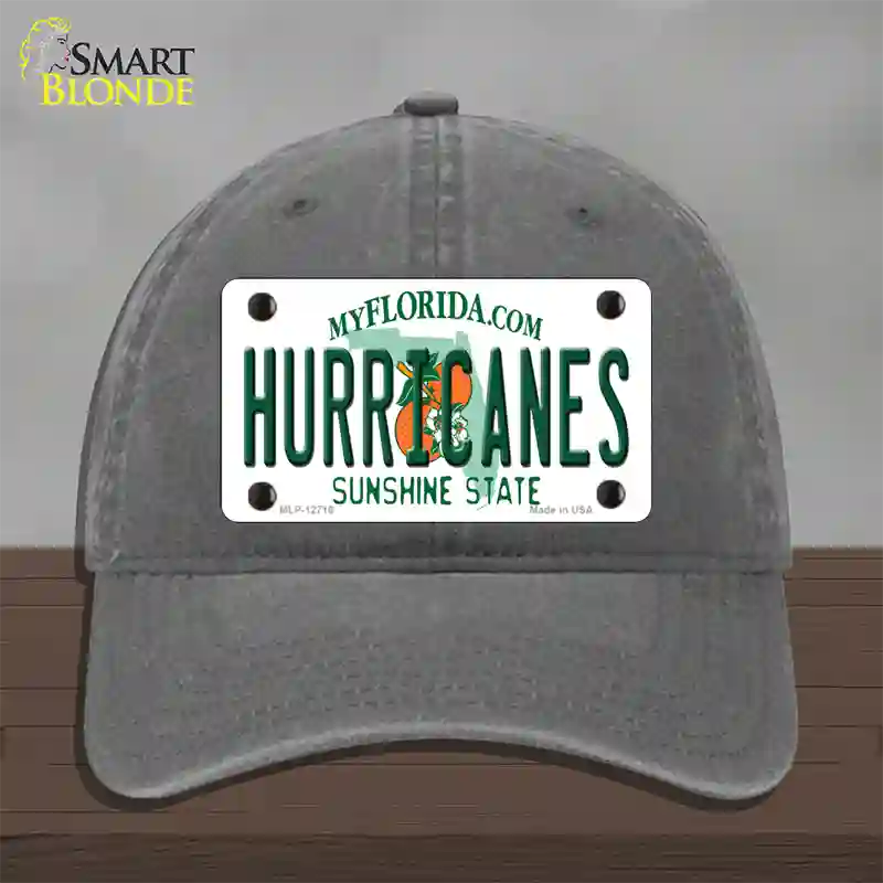 Hurricanes Novelty License Plate Hat Unconstructed Cotton / Charcoal