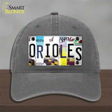 Orioles Strip Art Novelty License Plate Hat Tag Unconstructed Cotton Charcoal