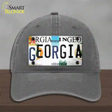 Georgia Strip Art Novelty License Plate Hat Tag Unconstructed Cotton Charcoal