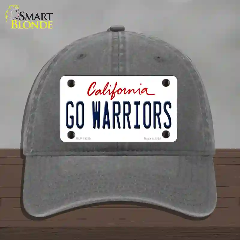 Go Warriors Novelty License Plate Hat Tag Unconstructed Cotton Charcoal