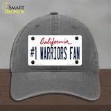 Number 1 Warriors Fan Novelty License Plate Hat Tag Unconstructed Cotton Charcoal