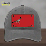 Roadrunner Offset Novelty License Plate Hat Unconstructed Cotton / Charcoal
