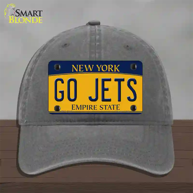 New York Go Jets Novelty License Plate Hat Tag Unconstructed Cotton Charcoal