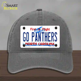 Go Panthers North Carolina Novelty License Plate Hat Tag Unconstructed Cotton Charcoal