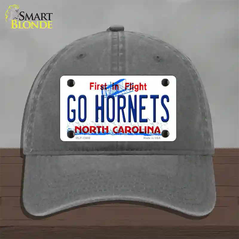Hornets Fan Novelty License Plate Hat Tag Unconstructed Cotton Charcoal