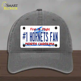 Number 1 Hornets Fan Novelty License Plate Hat Tag Unconstructed Cotton Charcoal