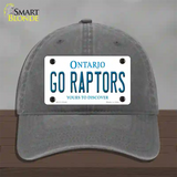 Go Raptors Novelty License Plate Hat Tag Unconstructed Cotton Charcoal