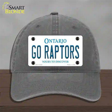 Go Raptors Novelty License Plate Hat Tag Unconstructed Cotton / Charcoal