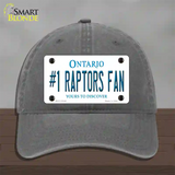 Number 1 Raptors Fan Novelty License Plate Hat Tag Unconstructed Cotton Charcoal