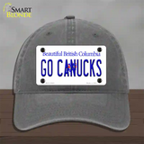 Go Canucks Novelty License Plate Hat Tag Unconstructed Cotton / Charcoal