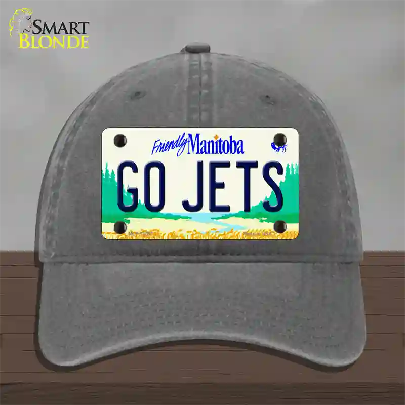 Go Jets Manitoba Novelty License Plate Hat Tag Unconstructed Cotton / Charcoal