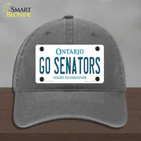Go Senators Novelty License Plate Hat Tag Unconstructed Cotton / Charcoal