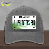 Number 1 Predators Fan Novelty License Plate Hat Tag Unconstructed Cotton Charcoal